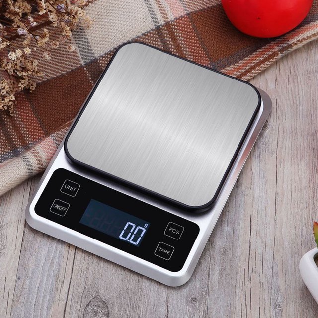 PENIKOKO Balance Alimentaire Portable en Acier Inoxydable avec Écran Clair pour une Pesée de Cuisine Précise