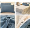 thumbnail image 4 of Queen Bedding Set under $5! CQCYD Queen Size Bedding Set, 4 Piece Bedding Collection, Washed Cotton Sheets, Teen Dorm Bedding, Comfortable Bed Set, Fresh Color Design, Complete Bedding Package, 4 of 6