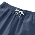 thumbnail image 3 of Plebaso Mens Casual Shorts Elastic Waist Summer Shorts Drawstring Solid Color Lounge Shorts with Pockets, 3 of 6