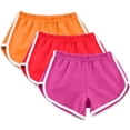 thumbnail image 2 of Timegard 3pc Womens Yoga Short Elastic Waisted Summer Athletic Running Active Sports Shorts Sweatshorts, 2 of 7