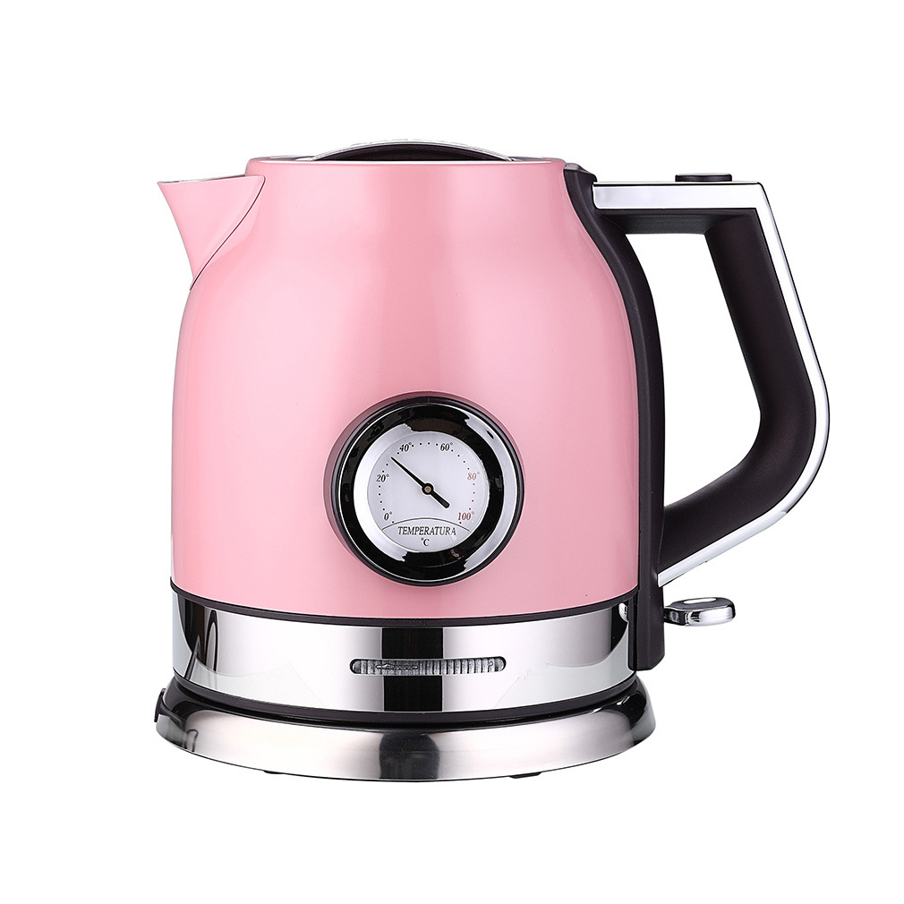 Electric Kettle [Premium Vintage Design] Retro Cream (Rapid Boil, Temperature Gauge)