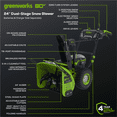 thumbnail image 2 of Greenworks 80V 24'' Dual Stage Snow Thrower (Tool Only), 2 of 9