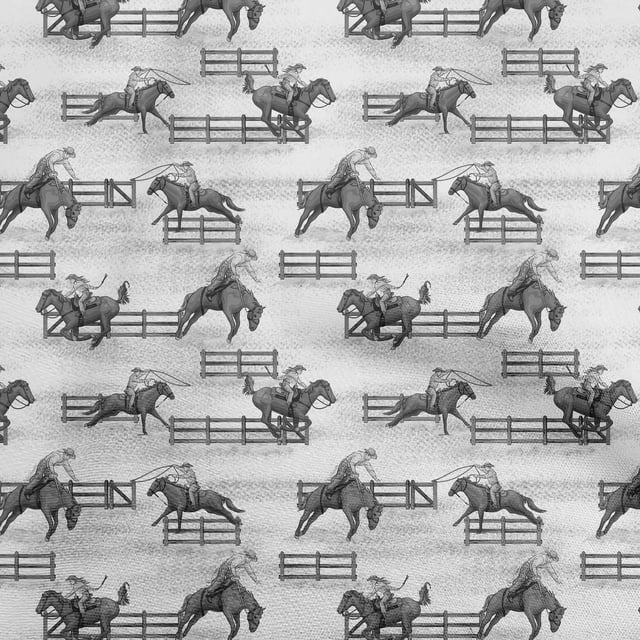 oneOone Velvet Gray Fabric Cowboy Fabric For Sewing Printed Craft Fabric By The Yard 58 Inch Wide-aC