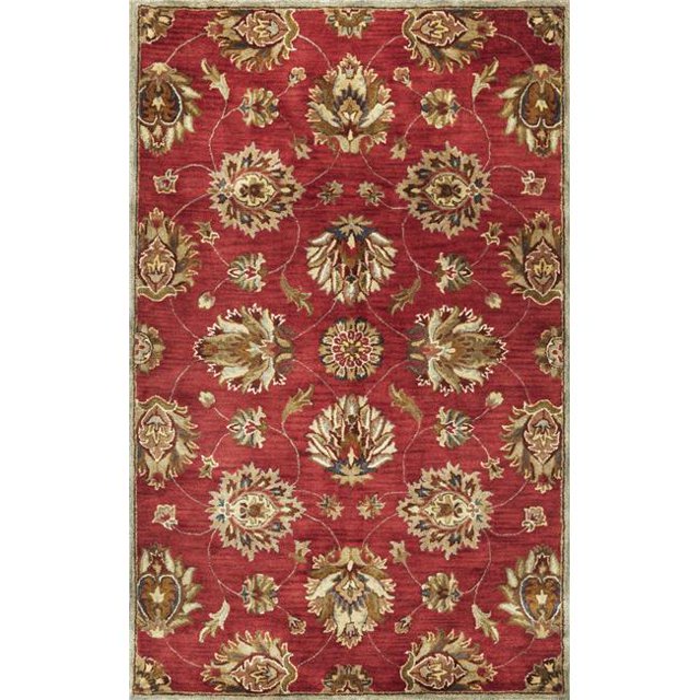 HomeRoots 353134 Tapis en Laine Rouge 5 x 8 Pi