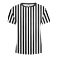 thumbnail image 4 of GDREDA T-Shirt Graphique à Manches Courtes Rayé de Carnaval pour Garçons, Chemise de Fête Colorée, Haut Décontracté Confortable pour Enfants, Noir,140, 4 of 4