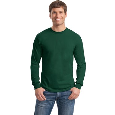 Gildan T-Shirt à Manches Longues en Tricot Côtelé avec Poignets pour Hommes. 8400