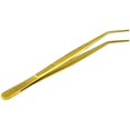 thumbnail image 3 of O'Creme Stainless Steel Precision Kitchen Culinary 8 Inch Tweezer Tongs (8" Curved, Gold), 3 of 3