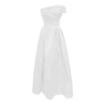 thumbnail image 1 of 2025 Robe d'Ado à une Épaule de Commerce Extérieur Tenue Formelle Robe en Satin Robe de Soirée Robes Queue pour Femmes Poches Jupe Tutu de Fête d'Anniversaire Robe à Manches Latérales Vert Fente Haute, 1 of 3