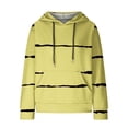 thumbnail image 4 of EGNMCR Sweat à Capuche à Manches Longues pour Femmes, Imprimé Rayé, avec Poches, Automne, 4 of 6