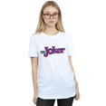 thumbnail image 2 of DC Comics T-Shirt Boyfriend en Coton avec Logo Texte du Joker pour Femmes, 2 of 5