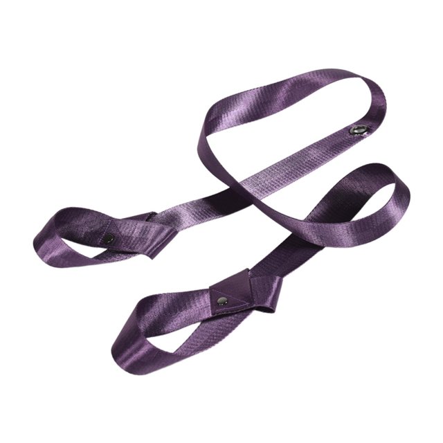 Lipstore Sangle de Tapis de Yoga Réglable en Nylon Brillant Accessoire de Yoga Portable Violet