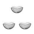 thumbnail image 2 of Youkk Fruit Basket Open Wire Modern Style Wide Application Multifunctional Metal Fruit Baskets black Oblique large 3Set, 2 of 6