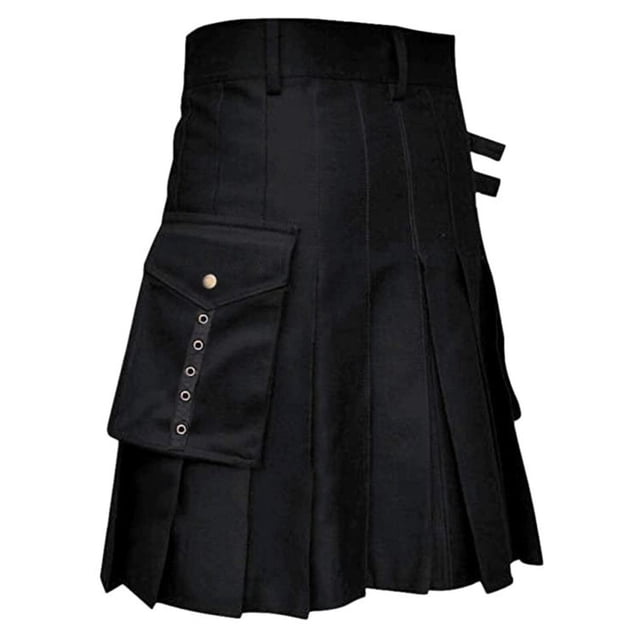 Sens du Design Tendance Mode Robe Écossaise de Vacances Couleur Jupe Plissée pour Hommes Pantalon Décontracté Catégorie