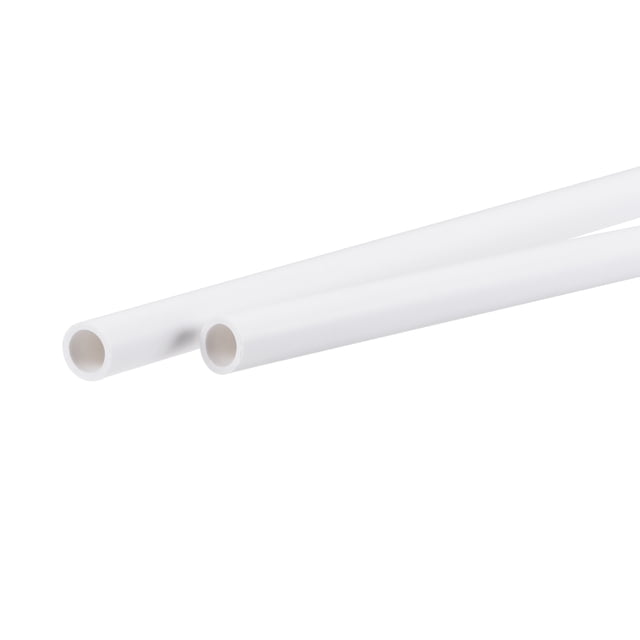 Unique Bargains 5mm ID 7mm OD 500mm White PVC Pipe Round Rigid Plastic Tube for Water Pipe 2 Pack