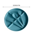 thumbnail image 3 of Dividing Tableware Set, Partitioned Plates with Spoon, Fork & Chopsticks, Kitchen Utensils Set for Family Meals, Space-Saving, Microwave Safe, Home & Kitchen Organization, 3 of 5