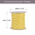 thumbnail image 2 of Unique Bargains Beading Thread Bracelet Weave Bead Craft Cord 2mm 78M/Roll (85-Yards) Decorative String, Yellow, 2 of 7