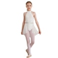thumbnail image 1 of Yartina Robe de Danse Ballet Sans Manches pour Filles, Robe Justaucorps Moderne Contemporaine Ivoire 10, 1 of 7