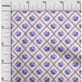 thumbnail image 1 of oneOone Popeline de Coton Tissu Imprimé Floral Losanges/feuilles et Roses 1 Yard 56 Pouces de Large, 1 of 4