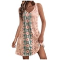 thumbnail image 1 of Penkiiy Robe pour Femmes, 2024 Robes Hawaïennes Robe de Sortie Sans Manches Débardeur 2TG Rose, 1 of 6