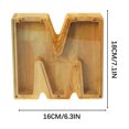thumbnail image 3 of Boîte de Rangement en Bois pour Lettres Anglaises, Verre Transparent, 3 of 6