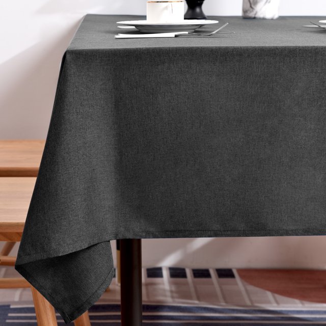 BALCONY & FALCON Nappe Rectangulaire en Faux Lin Imperméable, Nappe Utilisée pour les Rassemblements, Restaurants, Cuisines, Banquets (Gris Moderne, 57x118)