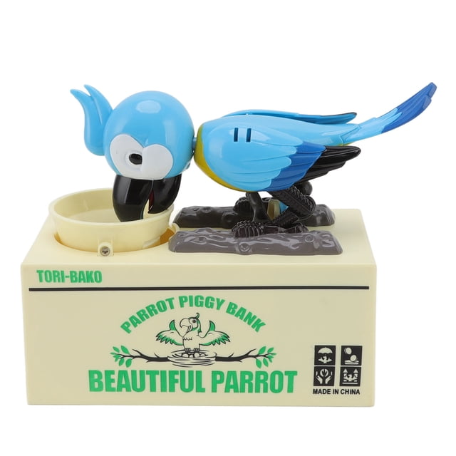 Electric Bank Money Box, Novelty Cute Animal Shape Money Saving Box Vivid Convenient For Over 6 Years Old For Office Blue