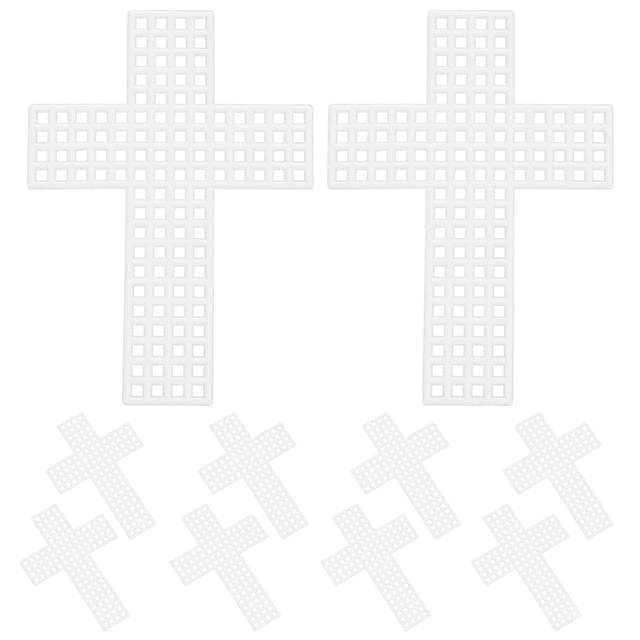 Cross Stitching Simple Design Raindrops 10Pcs White Plastic Canvas Sheets for Yarn Crafting Cross ...