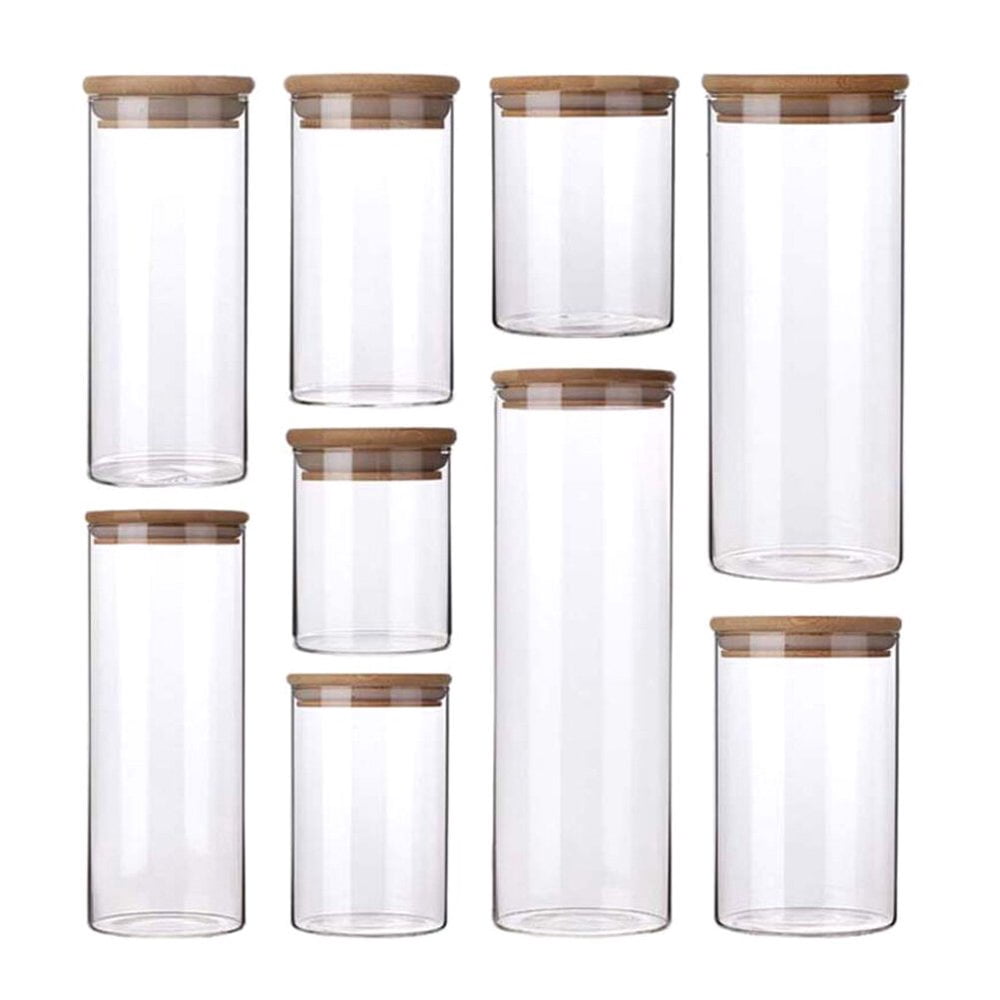 CHUANK Sealed Canisters Glass Jar Airtight Jar Sugar Jar Container for Coffee Flour Container Glass Containers