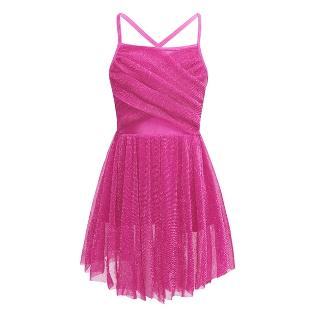 Alvivi Justaucorps Lyrique Sans Manches pour Grandes Filles de Ballet Danse Moderne Costumes Rose 8