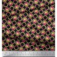 thumbnail image 2 of Soimoi polyester Crepe Fabric Floral & Circle Geometric Print Fabric by the Yard 42 Inch Wide, 2 of 3