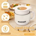 thumbnail image 3 of LOVEVER Electric Hot Pot with Over Heating and Dry Burning Protection Nonstick Electric Ramen Cooker 1.8L 450W Electric Pot Portable Hot Pot Electric Cooker for Ramen Steak Fondue Soup, 3 of 10