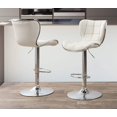 thumbnail image 2 of Bronte Living Leatherette Bar Stool 360 Swivel, Adjustable Height 24" to 33" High Backrest, with Hard Floor Protection Rubber Band - Series Susan (Set of 2), 2 of 7