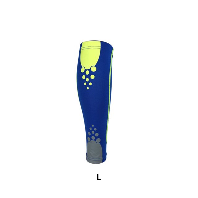 Basketball Football Calf Brace Portable Leg Support Sleeve Football Women Men Calf Running Jogging Fitness Compression Sock Protector Accessory Blue L