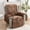 Coffee #2, variant on Skimsklo Velvet Recliner Chair Cover for Recliner Sofa Couch Protector | Nonslip Slipcover with Elastic Straps | Furniture Guard for Pets, Kids, Spills, and Stains | Plush Beige Fabric for Living Ro