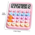 thumbnail image 3 of Mini Desktop Calculator 12-Digit LCD Display | Basic Standard Pocket Size Calculator for Home School Office Kids | Dopamine Round Keys | Battery Powered | Non-Slip Gradient Design, 3 of 9