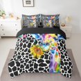 thumbnail image 2 of YST Rainbow Giraffe 7-Piece Comforter Set, Cute Animal Theme, Twin Size, 2 of 4