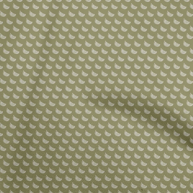 oneOone Rayon Olive Green Fabric Fruits Craft Projects Decor Fabric Printed By The Yard 56 Inch Wide