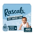 thumbnail image 1 of Rascals 99% Water Premium Wipes, Multipack, 480 Count, for Sensitive Skin, 1 of 7