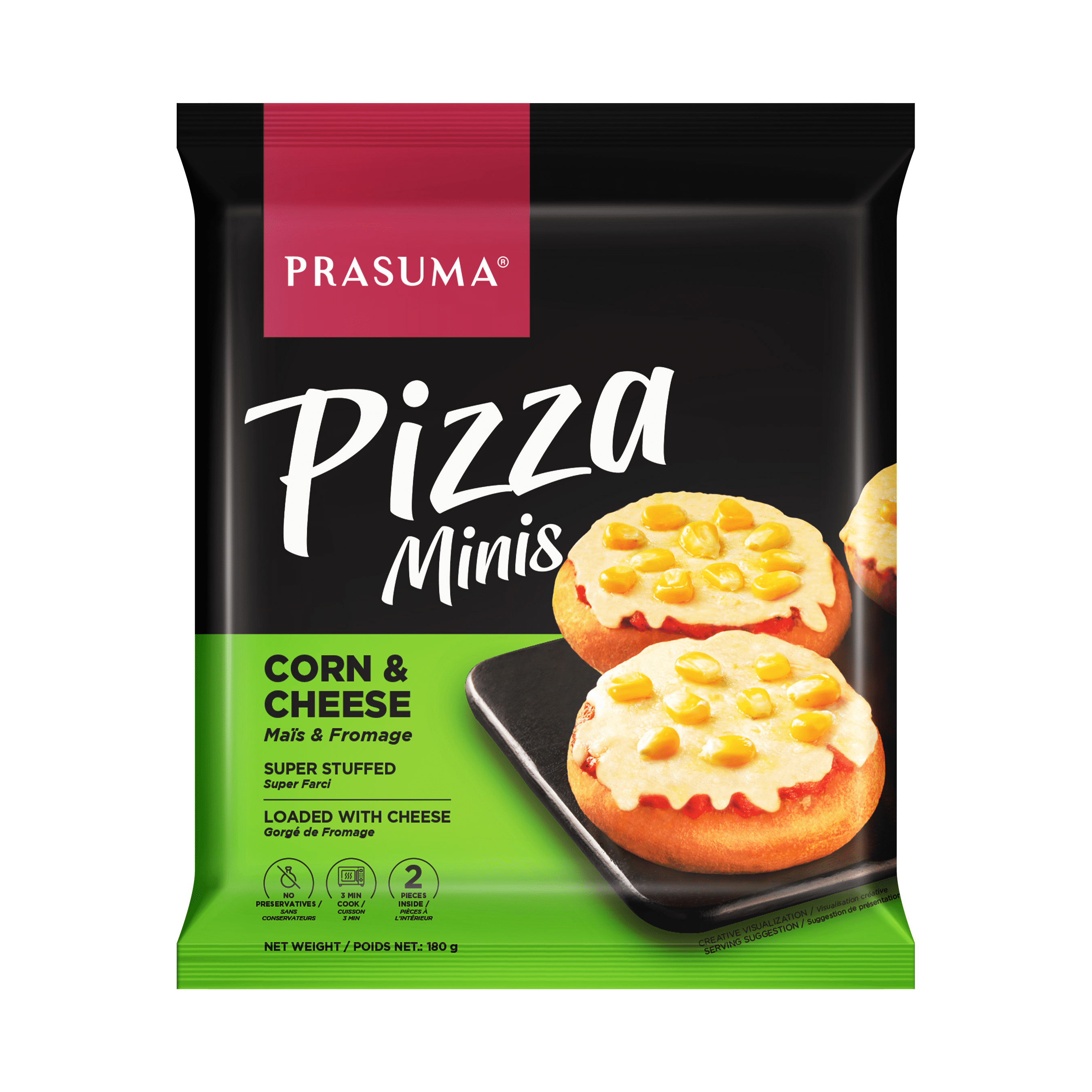 Prasuma Pizza Minis - Corn & Cheese