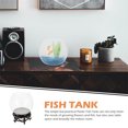 thumbnail image 4 of Shisuyan 1 Ensemble de Bol à Poisson Transparent de Bureau Petit Aquarium de Bureau Réservoir à Tortue de Bureau Réservoir à Poisson de Bureau avec Base, 4 of 8