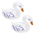 thumbnail image 1 of Banzai Lumi Bright Party Swans Inflatable White Pool Lanterns, (2 Pack), 1 of 4