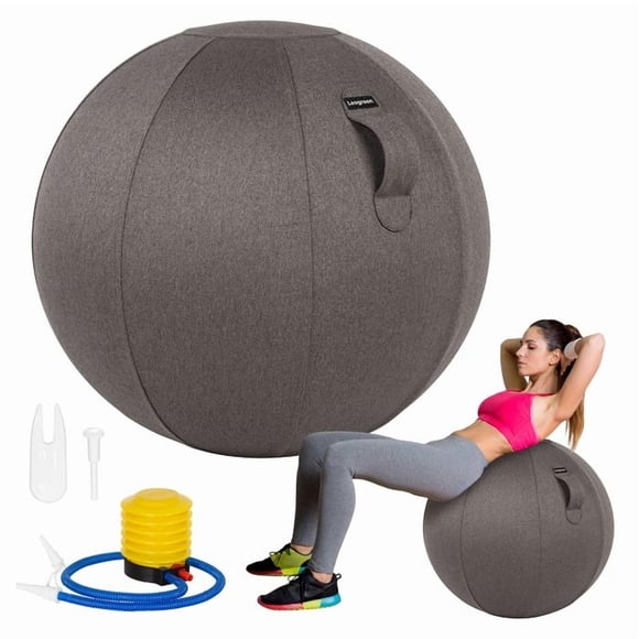 Ergonomic Ball Seat for Office Yoga Ball Chair in Size 65CM Pregnancy Ball Ball Chair with Linen Cover