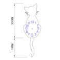 thumbnail image 3 of Creative Cartoon Cute Cat Wall Clock Home Decor Watch Way Tail Move Silence, 3 of 4