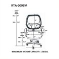 thumbnail image 5 of Scranton & Co Chaise de Bureau en Maille Noire, 5 of 5