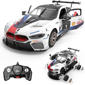 BMW M8 GTE DIY RC Kit de voiture 1:18 voiture de télécommande constructible à échelle, STEM Jouet d'assemblage avec 2.4GHz pour les enfants & Adultes