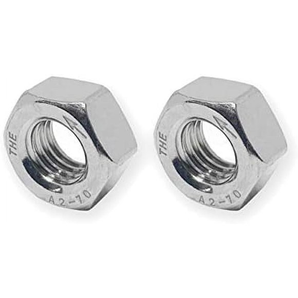 20Pcs M5 Thread Pitch 0.8mm Left Hand Thread Hex Nut 304 Stainless Steel M5 Left - 20Pack M5 Left - 20Pack