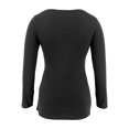 thumbnail image 4 of Hauts de Maternité Manches Longues Femmes Enceintes Allaitement Col en V Manches Longues Hauts Blouse à Volants Unie Hauts Femmes Manches Longues Hauts Femmes Manches Longues, 4 of 8
