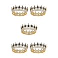 thumbnail image 1 of ZheElen Alloy Durable And Non-deforming Rhinestone For Wedding Or Cosplay Family Wedding Hair Crown Gold  + black 5Set, 1 of 6