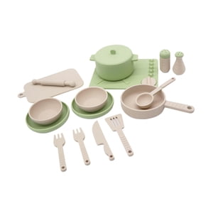 HILABEE 14 Pieces Kitchen Toys Play Kitchen Accessories for Boys Girls Kids Children Green