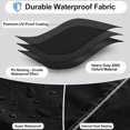 thumbnail image 2 of Housse Imperméable pour Chauffe-Terrasse Extérieur, avec Fermeture Éclair et Sac de Rangement, 89H x 33D x 19B Pouces, Ronde Noire, 2 of 4